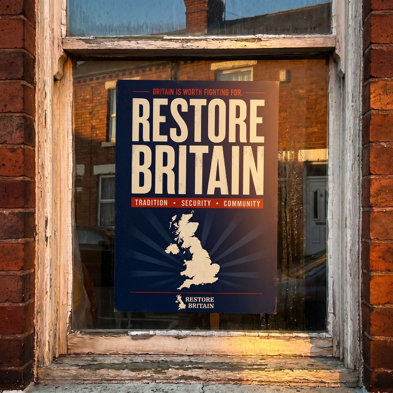 Restore Britain Window Poster